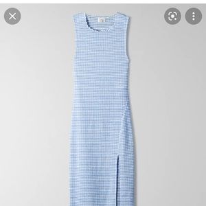 Long Wilfred Verona Dress in Blue with slit